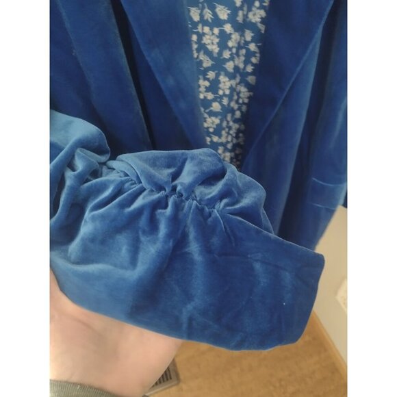Skies Are Blue Velvet Blazer in Rich Blue - Picture 5 of 11